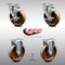 Service Caster 5 Inch SS High Temp Phenolic Top Plate Caster Set with 2 Brake 2 Rigid SCC SCC-SS20S514-PHSHT-TLB-2-R-2 - alternate 1